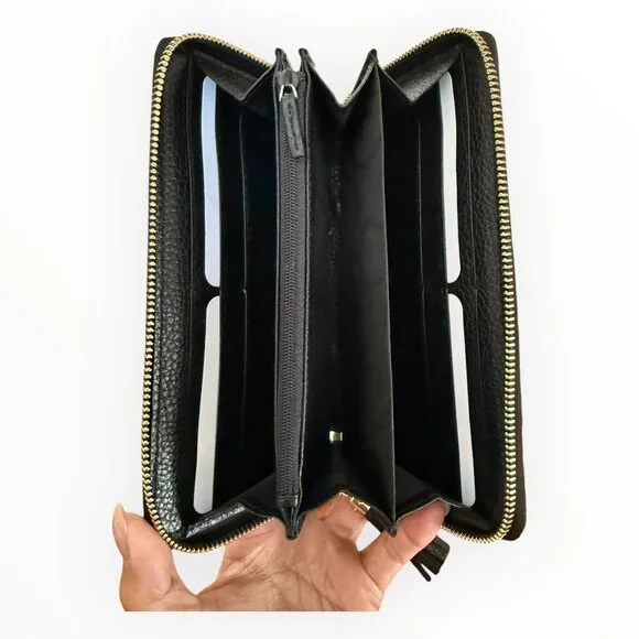 Gucci Soho Black Leather Zip Around Wallet | Box & Dust Bag - Picture 6 of 6